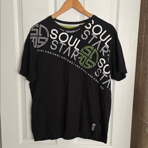 Soul Star England - Black and Green Graphic Tee